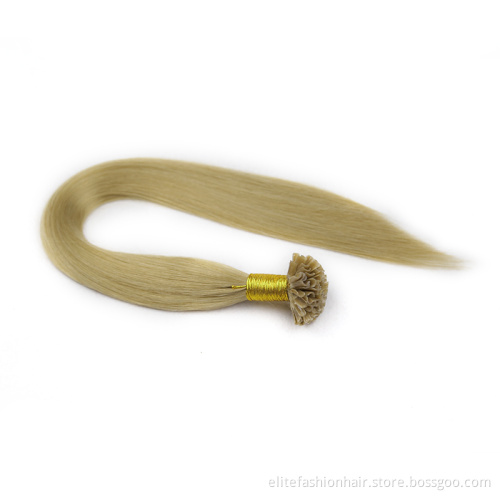 U Tip Hair Wholesale Raw Indian Kinky Curly Itip Keratin Bonds Flat U Remy Human Hair Extensions Micro Links Microlink